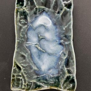 "Namako" Galaxy Blue Rectangular Platter 海鼠釉・夢幻銀河長角皿